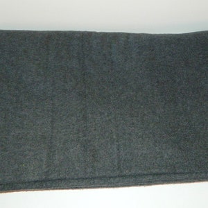 Blizzard Fleece Dark Charcoal Gray Solid Color 1 Yard Long and 60 Inches Wide Fabric Piece with 3 Yards Available