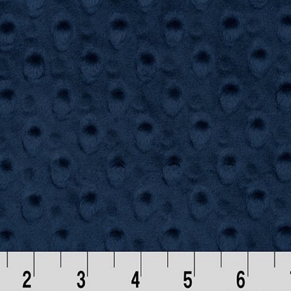 Minky Navy 3 Piece Remnants Pack Fabric, 30 inches Wide x 13 inches Long, 24 inches Wide x 15 inches Long, 11 inches Wide x 33 inches Long