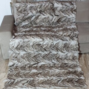 Couverture en fourrure, couverture en fourrure de renard, jet de fourrure, couverture en vraie fourrure