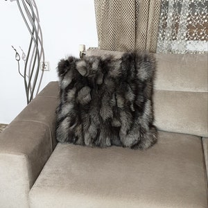 Fur pillowcases, fox - real leather pillowcases,real fur