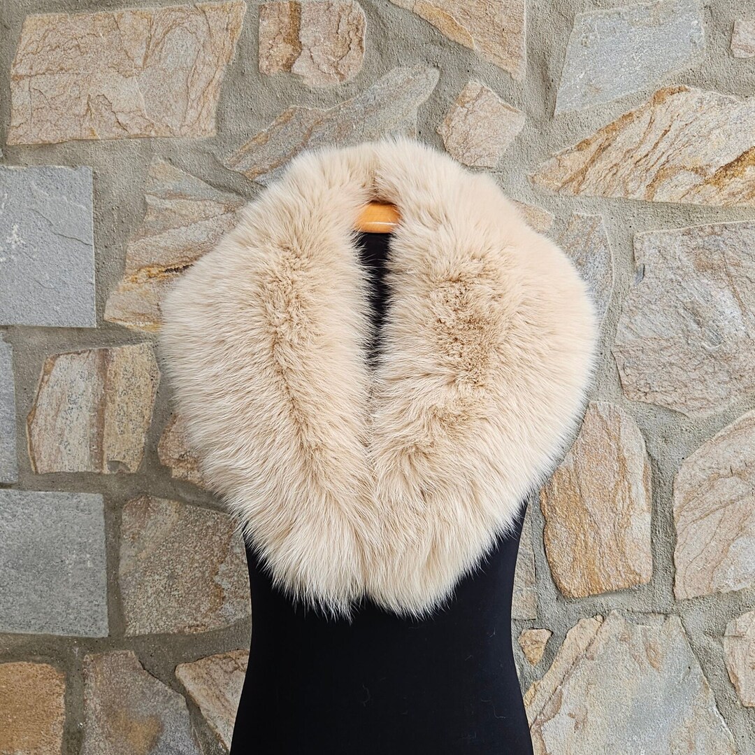 Doudoune Hiver Femme Chaude Avec Capuche Amovible Et Col Fourrure Renard - Beige