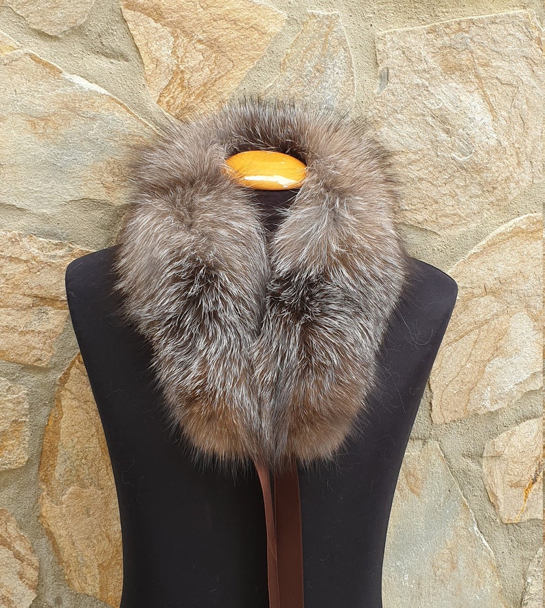 Fur collar,fox fur collar,real fur collar imagem 4