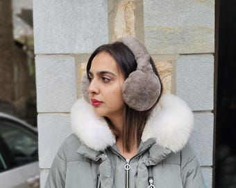 Real fur earmuffs,sheepskin fur, ear warmer