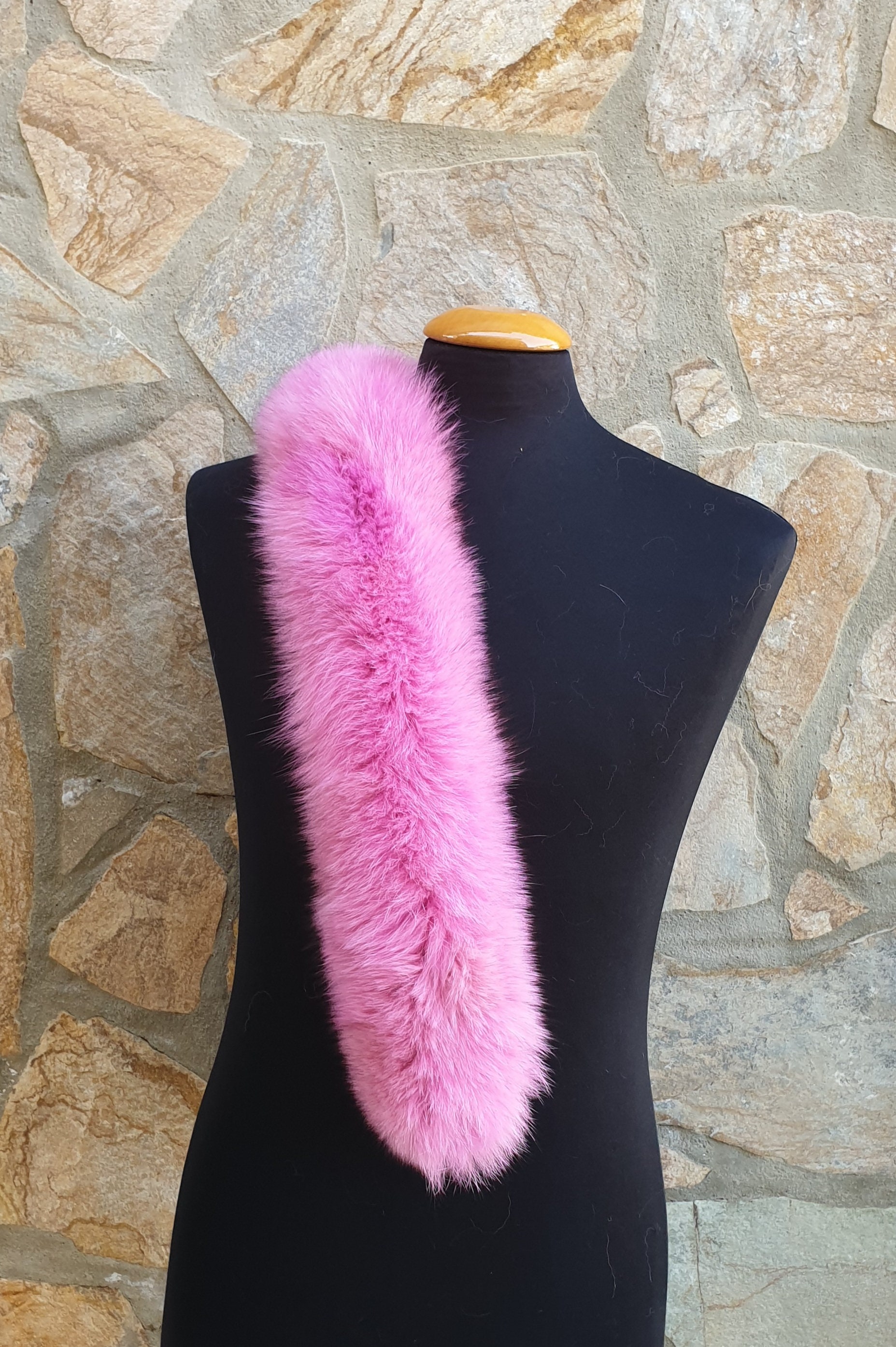 Fur Scarf, Pink Fur Scarf,real Fur - Etsy