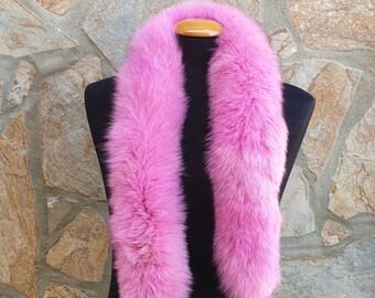 Fur Scarf, Pink Fur Scarf,real Fur - Etsy