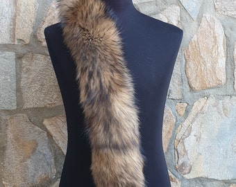 Fur trim,fur scarf, trim for hood,fur collar,fin raccoon fur for hood