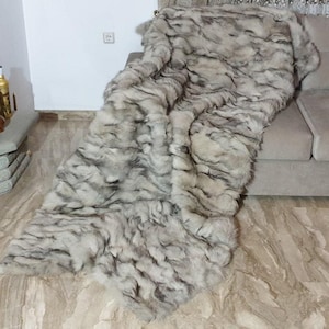 Fur blanket, fox fur blanket,fur throw, fox fur throw