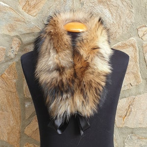 Fur scarf,fin raccoon fur scarf,real fur scarf