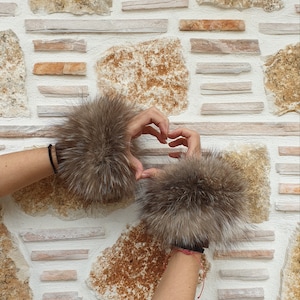 Fur cuffs,real  fur cuffs,fox fur cuffs
