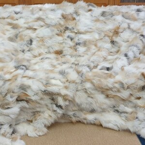Fox fur blanket,real fur blanket
