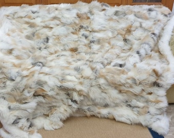 Fox fur blanket,real fur blanket