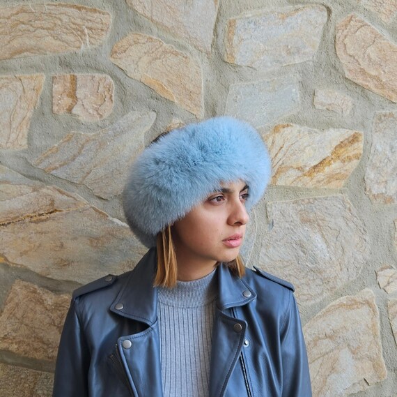 Real Fox Fur Headband Crystal Fox Fur Headband – GK Furs main image 2