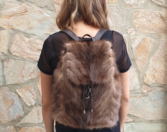 real fur bag