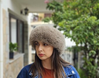 Fur headband,fur neck warmer, fur scarf, fox headband