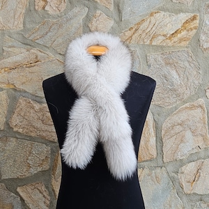 Sciarpa di pelliccia, sciarpa di volpe, collo di pelliccia
