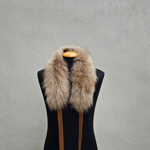 Fox fur collar,real fur collar image 5