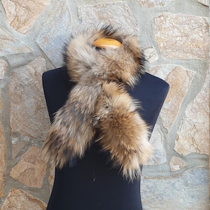 Fur scarf,fin raccoon fur scarf,real fur scarf