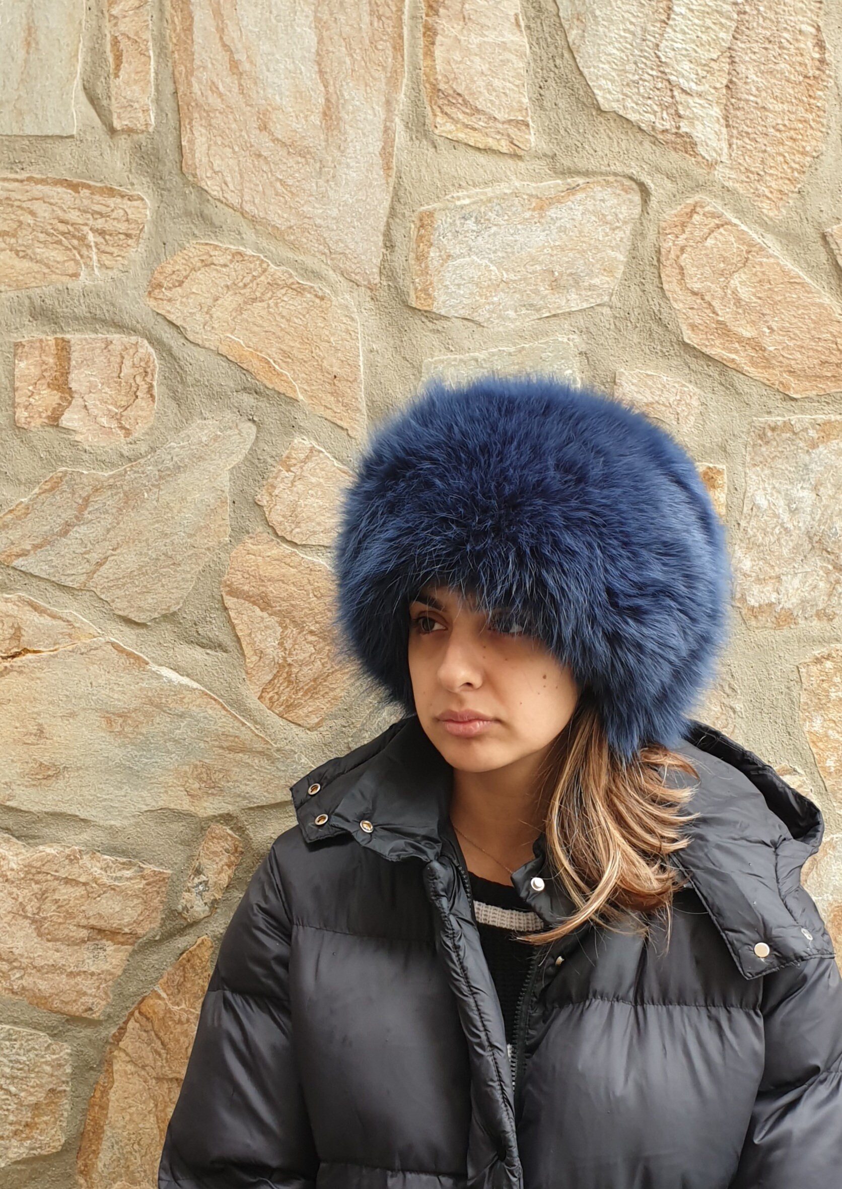 毛皮の帽子、キツネの毛皮の帽子、本物の毛皮の帽子 - Etsy 日本