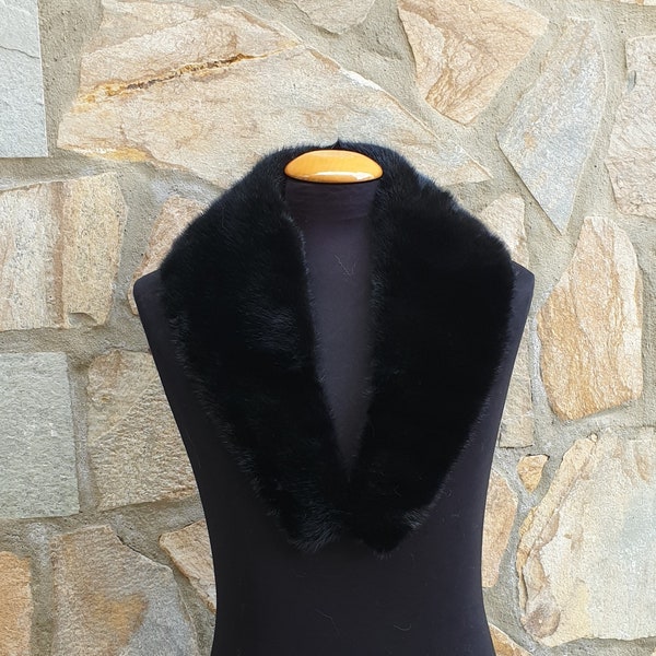 Fur collar,mink fur collar,real black fur collar