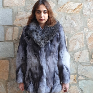 Fur jacket,fox fur jacket,real fox fur