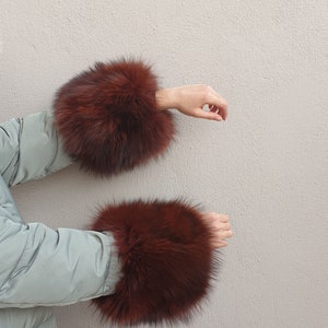 Fur cuffs,cuffs,fox fur, fur cuffs