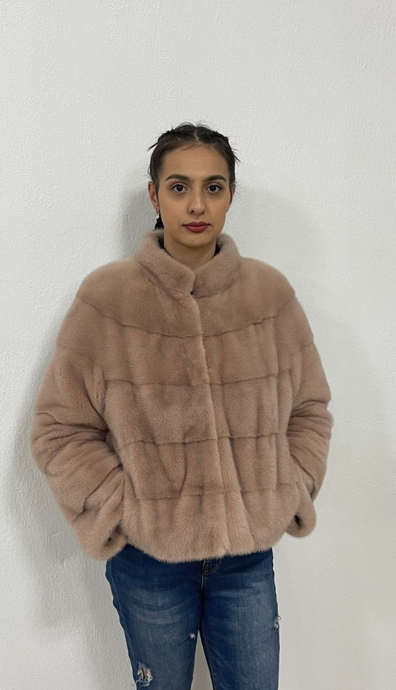 Mink Fur Jacket: Handmade Real Fur Coat