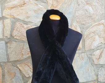 Handmade Fox Fur Scarf - Made in Greece - 47.25 Inches