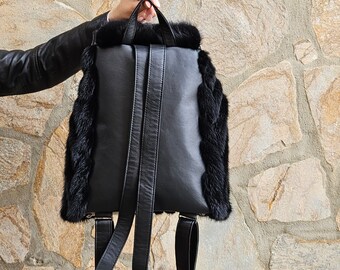Fur Bag,real Fur Backpack,mink Fur Bag - Etsy