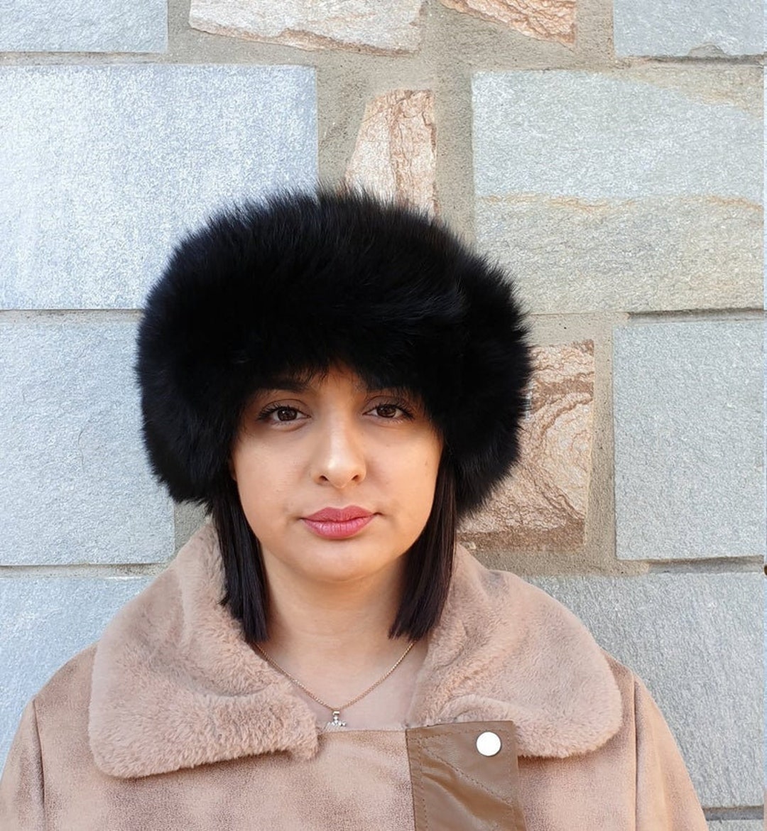 Bandeau Ou Cache-cou En Vraie Fourrure De Raton Laveur – Couleur Naturelle Camel – Neuf Avec étiquettes