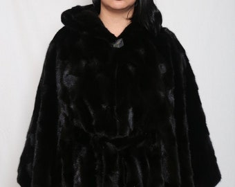 Fur cape,mink cape,real mink poncho