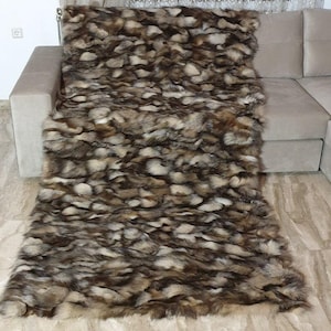 Fur blanket, fox fur blanket,fur throw, fox fur throw