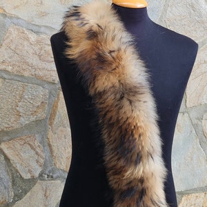 Fur trim for hood,fin raccoon fur trim, fur scarf, trim for hood, fur collar