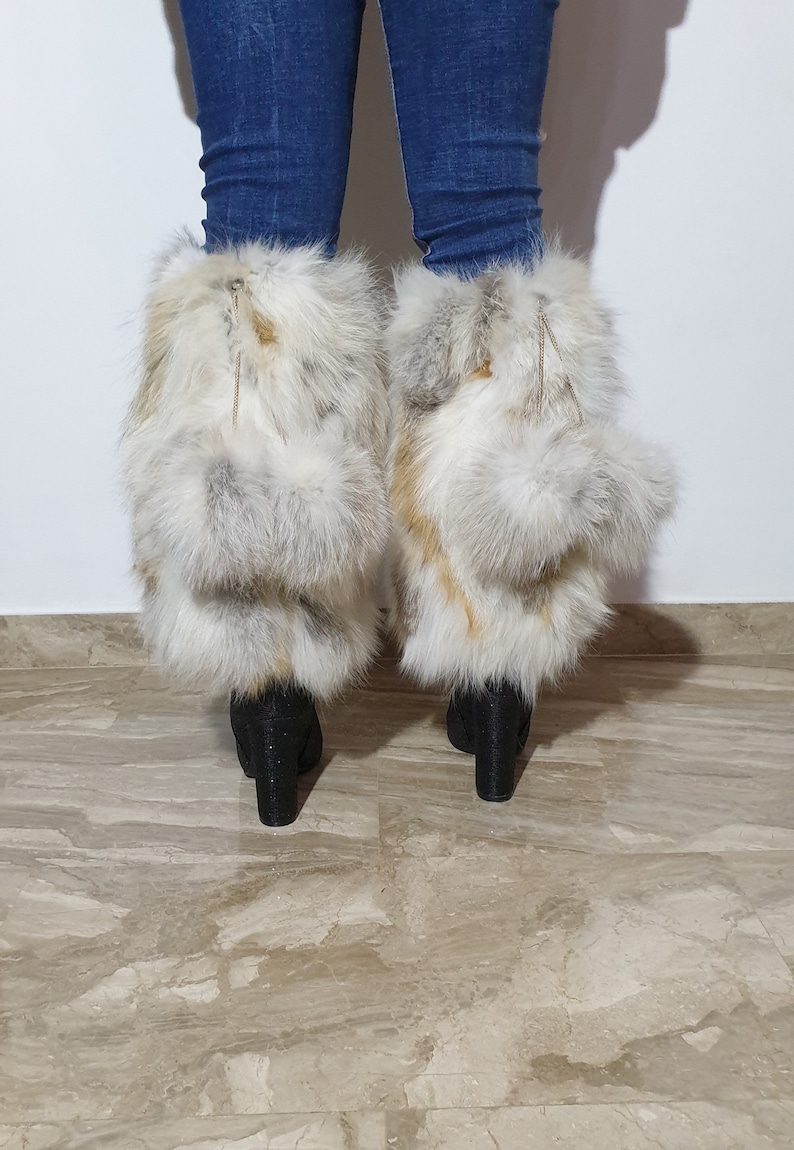 Fur Leg Cuffs Leg Warmersreal Fox Fur | Etsy
