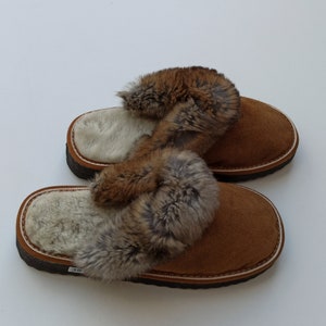 Fur slippers,sheepskin slippers,real fur shoes