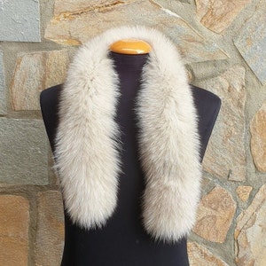 Fox fur trim for hood, fur trim hood, fur collar, fur scarf