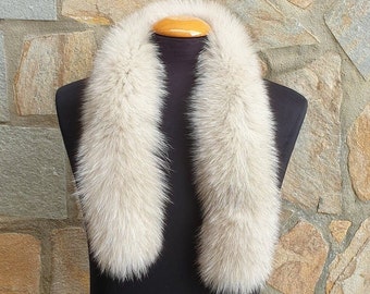 Fox Fur Trim: Handmade Hood Scarf Collar
