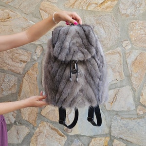 Fur Bag,real Fur Backpack,mink Fur Bag - Etsy
