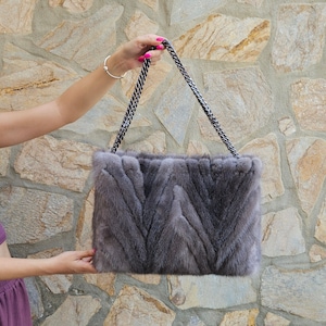Pelztasche, Echtpelztasche, Echtpelztasche, Nerztasche