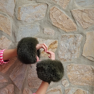 Fur cuffs,real  fur cuffs,fox fur cuffs
