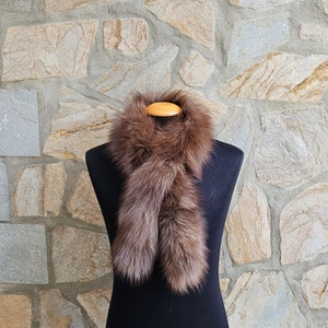 Fur scarf, crystal fox scarf,fur collar