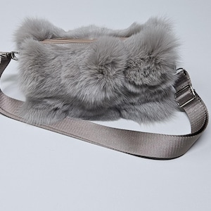Fox Fur Bag: Handmade Real Leather Purse