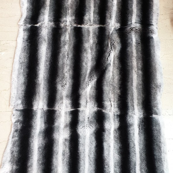 Fur blanket, rex rabbit fur throw, real fur blanket