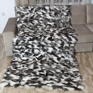 Fur blanket, fox fur blanket,fur throw, fox fur throw