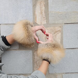 Fur cuffs,real  fur cuffs,fox fur cuffs
