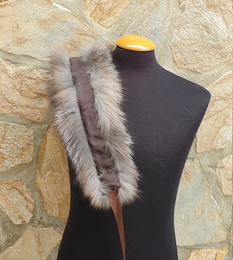 Fur collar,fox fur collar,real fur collar imagem 3