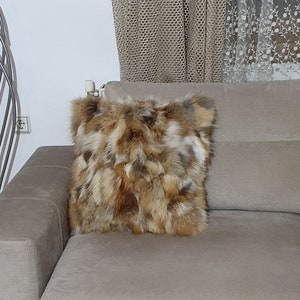 Fur pillowcases, fox pillowcases,real fur