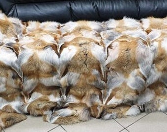 Fur blanket, fox fur blanket,fox blanket, fur throw