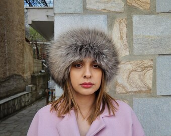 Fur headband,fur neck warmer, fur scarf,real  fin raccoon
