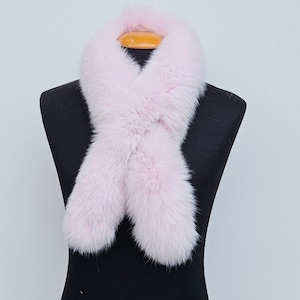 Fur scarf, pink fur scarf,real fur