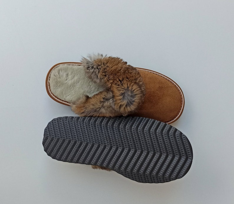 Fur Slipperssheepskin Slippersreal Fur Shoes - Etsy